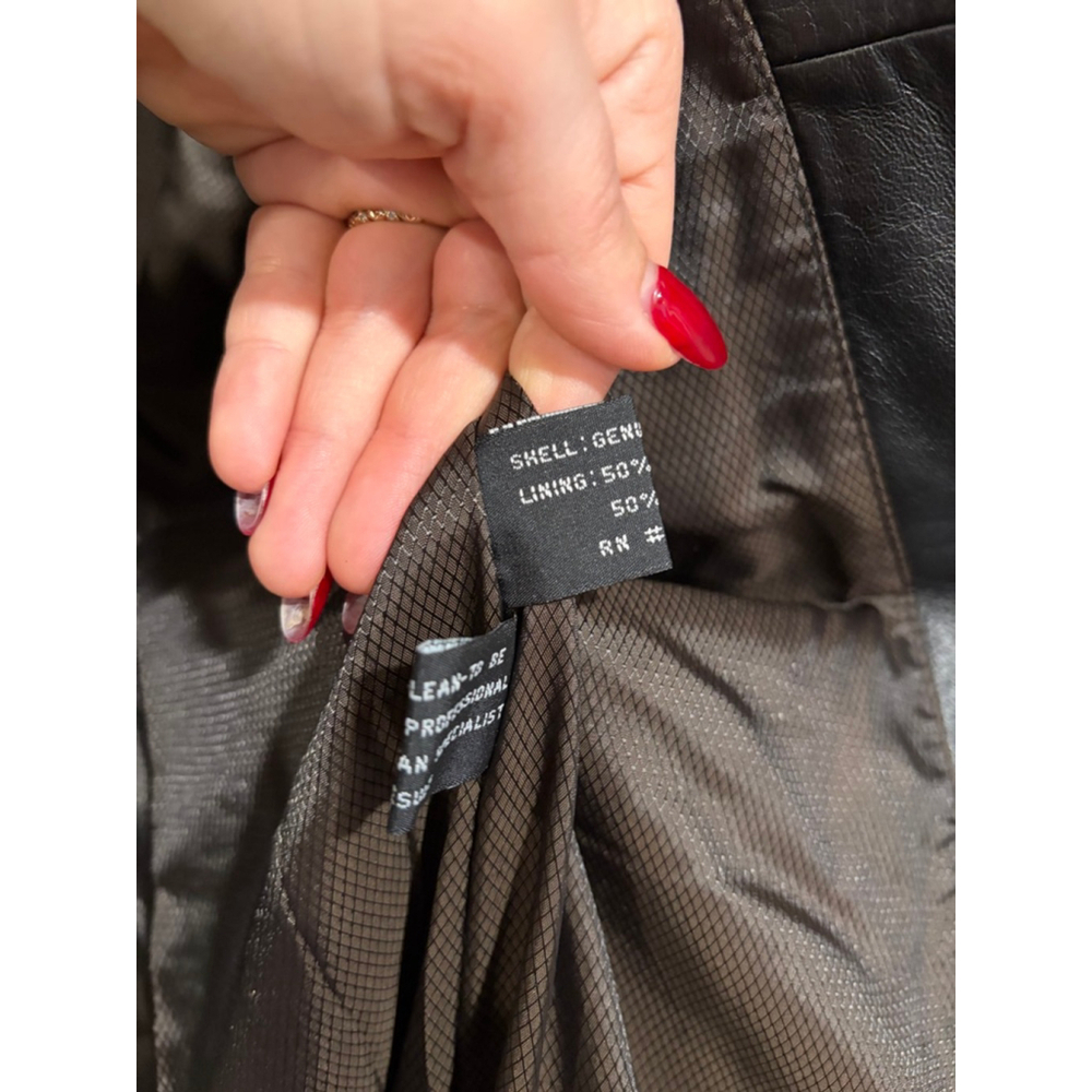 Vintage Saxony Collection Black Leather Blazer Jacket Genuine Leather 90s - Picture 4 of 10